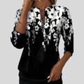 Crimson™ | Floral Print Zip Sweatshirt