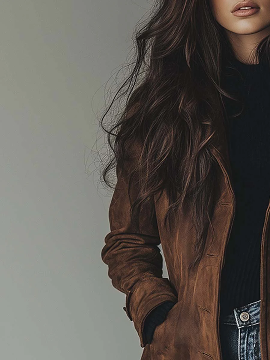 Daniella™ | Vintage Button Front Longline Coat