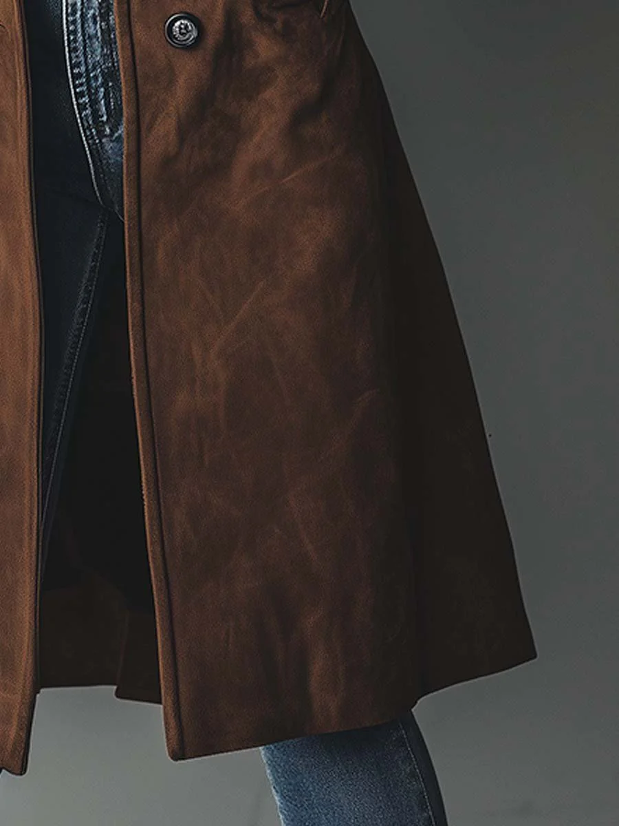 Daniella™ | Vintage Button Front Longline Coat