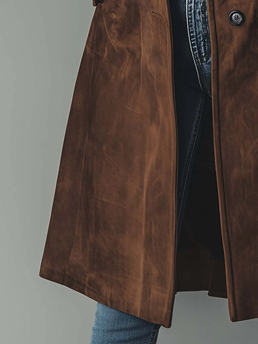 Daniella™ | Vintage Button Front Longline Coat