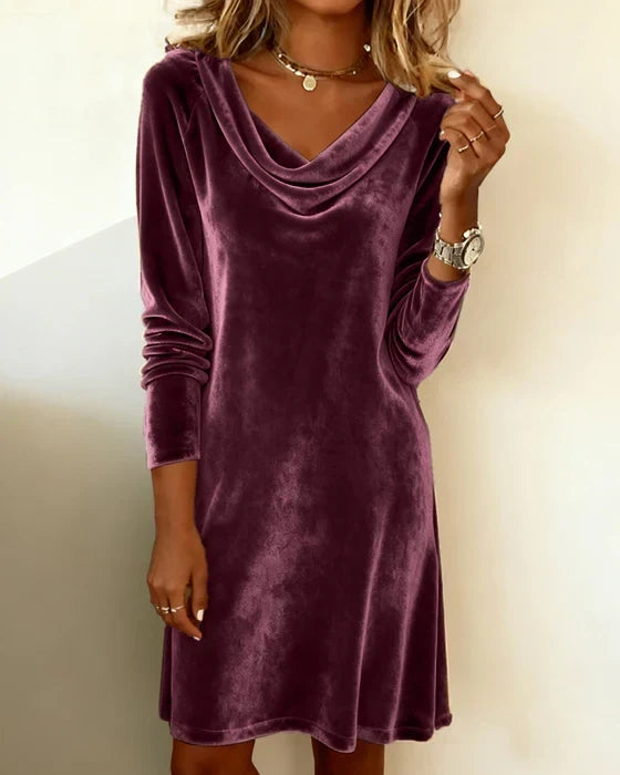 Rhosellea - Women's Velvet Dress