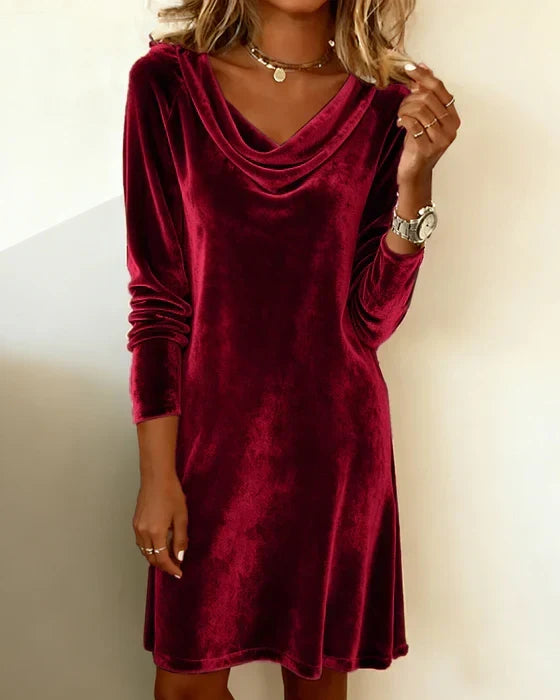 Rhosellea - Women's Velvet Dress