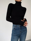 Scarlett | Women's Ribbed Turtleneck Lightweight Knit Sweater